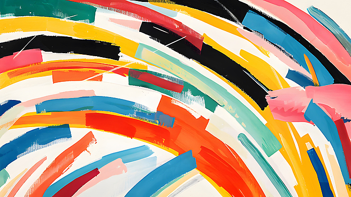 JPG 선 컬러 일러스트 추상 미술 사람없음 빨간색 컬러풀 모던 그림 구성 국내일러스트 AI일러스트 AI콘텐츠 무늬 문화예술 파일형식