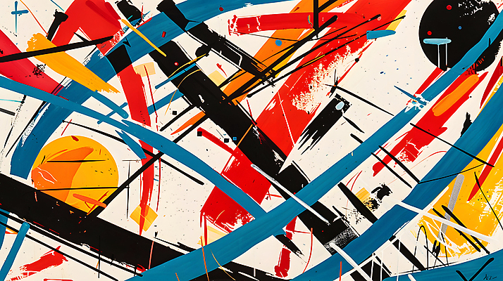 JPG 선 컬러 일러스트 추상 미술 사람없음 빨간색 컬러풀 모던 그림 구성 국내일러스트 AI일러스트 AI콘텐츠 무늬 문화예술 파일형식