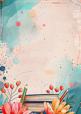 JPG 꽃 종이 예술 일러스트 색연필 수채화 사람없음 책 파란색 쌓기 물감 스크랩북 카피스페이스 국내일러스트 AI일러스트 AI콘텐츠 식물 컬러 모션 학용품 공백 미술도구 파일형식