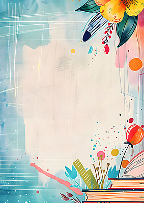 JPG 꽃 종이 예술 잎 일러스트 수채화 사람없음 책 파란색 쌓기 물감 스크랩북 카피스페이스 국내일러스트 AI일러스트 AI콘텐츠 식물 컬러 모션 공백 미술도구 파일형식