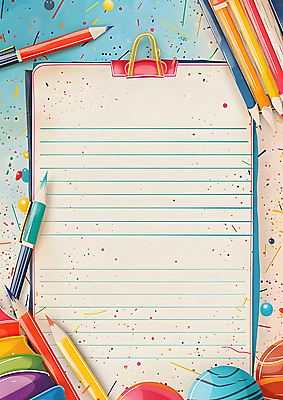 JPG 꽃 종이 예술 일러스트 색연필 수채화 사람없음 파란색 연필 공책 물감 붓 서류집게 서류판 스크랩북 카피스페이스 국내일러스트 AI일러스트 AI콘텐츠 식물 컬러 문구용품 학용품 집게 필기구 사무용품 공백 미술도구 파일형식