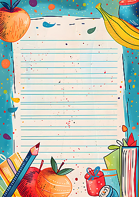 JPG 꽃 종이 예술 일러스트 색연필 수채화 바나나 사람없음 책 파란색 연필 공책 물감 사과 스크랩북 카피스페이스 국내일러스트 AI일러스트 AI콘텐츠 식물 컬러 과일 문구용품 학용품 필기구 공백 미술도구 파일형식