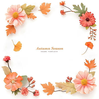 PSD 편집이미지 단풍 낙엽 나뭇잎 프레임 사람없음 가을 디지털합성 코스모스 은행잎 카피스페이스 편집소스 이미지편집 계절 꽃 잎 공백 파일형식