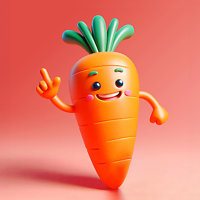 PSD 편집이미지 캐릭터 미소 웃음 사람없음 3D 귀여움 주황색 주먹 당근 가리킴 춤 당근캐릭터 편집3D 컬러 컨셉 모션 문화예술 뿌리채소 표정 손짓 디지털합성 파일형식