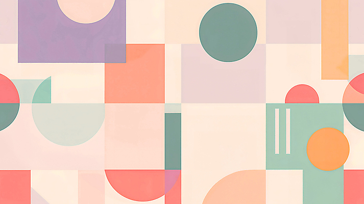 JPG 일러스트 사람없음 사각형 원형 기하학 파스텔톤 지오메트릭 국내일러스트 AI일러스트 AI콘텐츠 도형 컬러 무늬 파일형식