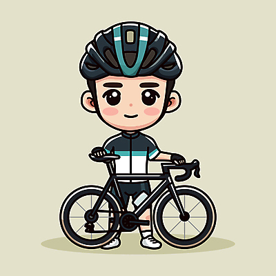 전신 남자 인물캐릭터 장갑 일러스트 한명 서기 미소 성인 운동복 귀여움 검은색 헬멧 사이클선수 사이클링 라이더 라이딩 로드자전거 성인남자한명만 일러캐릭터 AI파일 캐릭터 1 잡화 옷 컬러 컨셉 모션 운동선수 표정 사람 자전거 보호장비 육상스포츠 남자한명만 성인남자만 파일형식 벡터