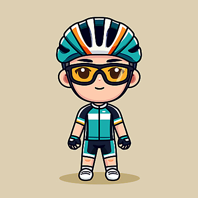 전신 남자 인물캐릭터 장갑 일러스트 한명 서기 미소 성인 운동복 귀여움 헬멧 사이클선수 청록색 사이클링 라이더 라이딩 성인남자한명만 일러캐릭터 AI파일 캐릭터 1 잡화 옷 컬러 컨셉 모션 운동선수 표정 사람 보호장비 육상스포츠 남자한명만 성인남자만 파일형식 벡터