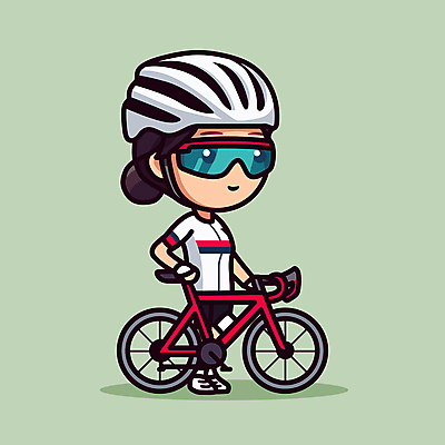 전신 여자 인물캐릭터 장갑 일러스트 고글 한명 서기 미소 성인 빨간색 운동복 귀여움 헬멧 사이클선수 사이클링 라이더 라이딩 로드자전거 성인여자한명만 일러캐릭터 AI파일 캐릭터 1 잡화 옷 컬러 컨셉 모션 운동선수 표정 사람 자전거 보호장비 육상스포츠 여자한명만 성인여자만 파일형식 벡터