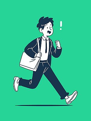 전신 남자 인물캐릭터 가방 일러스트 비즈니스 한명 정장 성인 초록색 달리기 비즈니스맨 성인남자한명만 일러캐릭터 AI파일 캐릭터 1 잡화 옷 컬러 모션 사람 직장인 남자한명만 성인남자만 파일형식 벡터