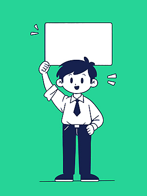 전신 남자 인물캐릭터 허리손 일러스트 한명 서기 웃음 들기 정장 성인 초록색 귀여움 팻말 비즈니스맨 성인남자한명만 일러캐릭터 AI파일 캐릭터 1 옷 컬러 포즈 컨셉 비즈니스 모션 프레임 표정 사람 직장인 남자한명만 성인남자만 파일형식 벡터