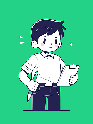 남자 인물캐릭터 일러스트 비즈니스 한명 들기 정장 상반신 성인 초록색 펜 귀여움 기록 작업 직장인 비즈니스맨 성실 서류판 책임감 성인남자한명만 일러캐릭터 AI파일 직업 캐릭터 1 옷 컬러 컨셉 모션 사람 필기구 사무용품 남자한명만 성인남자만 파일형식 벡터