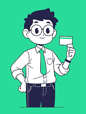 남자 안경 인물캐릭터 허리손 일러스트 비즈니스 한명 웃음 들기 정장 상반신 성인 초록색 직장인 비즈니스맨 카드 프레젠테이션 성인남자한명만 안경낌 일러캐릭터 AI파일 직업 캐릭터 1 잡화 옷 컬러 포즈 모션 표정 사람 남자한명만 성인남자만 파일형식 벡터