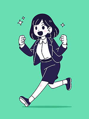 전신 여자 행복 인물캐릭터 일러스트 한명 미소 정장 성인 초록색 달리기 귀여움 주먹 비즈니스우먼 단발머리 즐거움 성인여자한명만 일러캐릭터 AI파일 캐릭터 1 헤어스타일 옷 감정 컬러 컨셉 비즈니스 모션 표정 사람 직장인 여자한명만 성인여자만 파일형식 벡터