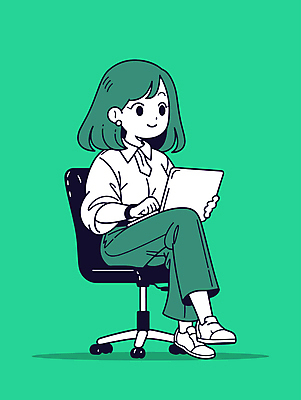 전신 여자 인물캐릭터 의자 일러스트 한명 앉기 정장 성인 초록색 작업 비즈니스우먼 단발머리 성인여자한명만 일러캐릭터 AI파일 캐릭터 1 헤어스타일 옷 컬러 가구 비즈니스 모션 사람 직장인 여자한명만 성인여자만 파일형식 벡터