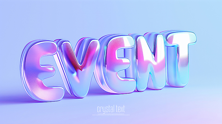 PSD 편집이미지 분홍색 하늘색 텍스트 이벤트 타이포그라피 사람없음 반사 3D 크리스탈 그라데이션 편집3D 문자 컬러 파란색 광석 디지털합성 파일형식
