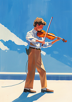 JPG 전신 구름 무료이미지 남자 예술 연주 일러스트 하늘 그림자 한명 성인 눈감음 물감 바이올린 바이올리니스트 성인남자한명만 국내일러스트 AI일러스트 AI콘텐츠 자연요소 1 음악 모션 현악기 사람 미술도구 연주자 남자한명만 성인남자만 파일형식