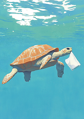 JPG 무료이미지 바다 일러스트 비닐봉투 사람없음 환경오염 거북이 물기 비닐 해양오염 해양쓰레기 국내일러스트 AI일러스트 AI콘텐츠 컨셉 파충류 모션 재질 봉투 쓰레기 파일형식 무료콘텐츠