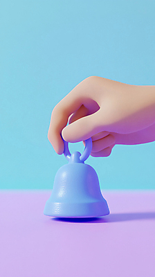 JPG 편집이미지 손 손짓 신체부위 3D 모형 보라색 종 잡기 알림 편집소스 편집3D AI컴퓨터그래픽 AI콘텐츠 컬러 모션 사람 디지털합성 파일형식