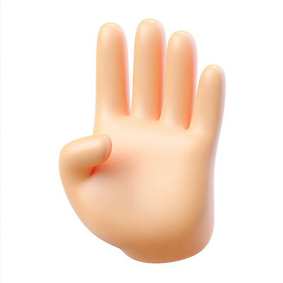 JPG 편집이미지 손 손짓 신체부위 숫자 3D 4 편집소스 편집3D AI컴퓨터그래픽 AI콘텐츠 문자 모션 사람 디지털합성 파일형식