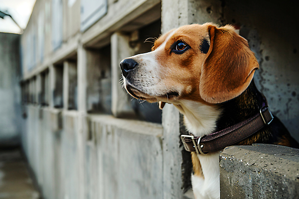 JPG 편집이미지 사람없음 강아지 디지털합성 시설 동물보호 목줄 유기견 입양 편집실사 AI포토 AI콘텐츠 반려동물 개 사회이슈 CG 파일형식 유기동물 반려용품
