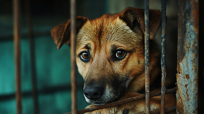 JPG 편집이미지 사람없음 강아지 디지털합성 시설 동물보호 유기견 입양 철장 편집실사 AI포토 AI콘텐츠 반려동물 개 사회이슈 CG 파일형식 유기동물