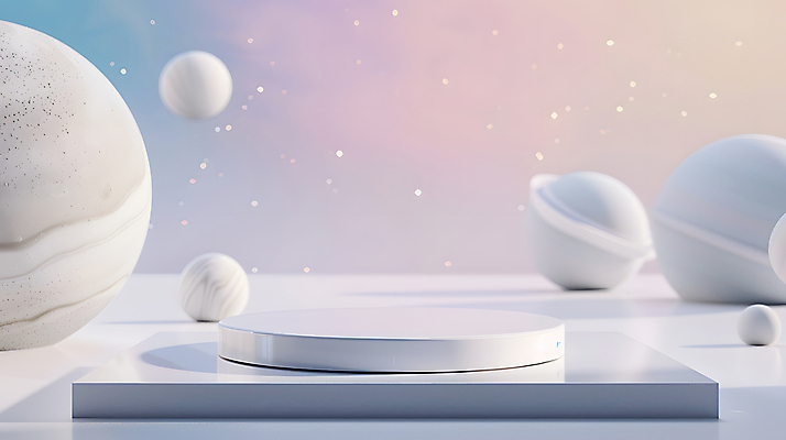 JPG 편집이미지 디자인 하늘색 미래 밝음 사람없음 장식 3D 모형 우주 행성 원형 우주선 그라데이션 창의성 포디움 SF 편집3D AI컴퓨터그래픽 AI콘텐츠 도형 컨셉 파란색 무대 디지털합성 파일형식