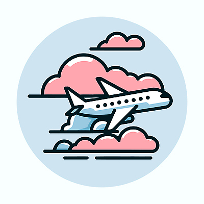 구름 교통수단 분홍색 해외여행 하늘색 라인일러스트 일러스트 하늘 휴가 비행기 사람없음 비행 항공 엘리먼트 국내일러스트 AI파일 자연요소 해외 컬러 여행 교통 항공교통 대중교통 파란색 파일형식 벡터