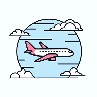 구름 교통수단 분홍색 해외여행 하늘색 라인일러스트 일러스트 하늘 휴가 비행기 사람없음 비행 항공 엘리먼트 국내일러스트 AI파일 자연요소 해외 컬러 여행 교통 항공교통 대중교통 파란색 파일형식 벡터