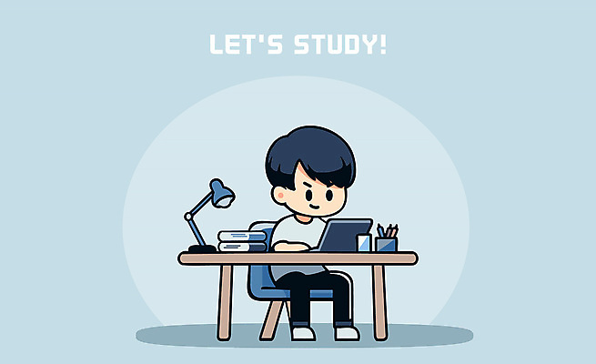 전신 여자 교육 남자 의자 일러스트 한명 앉기 청년 성인 책 세명 노트북 스터디 회색 구직 스탠드 책상 성인남자한명만 성인만 국내일러스트 AI파일 1 컬러 가구 컨셉 모션 조명 사람 전자제품 학습 남자한명만 성인남자만 파일형식 벡터