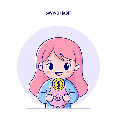 여자 교육 어린이 인물캐릭터 분홍색 돈 일러스트 한명 미소 웃음 소녀 상반신 금융 동전 저축 돼지저금통 습관 소녀한명만 일러캐릭터 AI파일 캐릭터 1 컬러 표정 사람 경제 저금통 재산 여자한명만 소녀만 파일형식 벡터