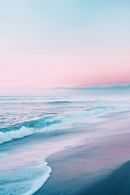 JPG 편집이미지 바다 분홍색 하늘색 자연 하늘 풍경 사람없음 분위기 감성 그라데이션 몽환 편집실사 AI포토 AI콘텐츠 컬러 컨셉 파란색 CG 생태계 파일형식