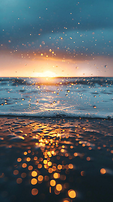 JPG 편집이미지 파도 바다 자연 하늘 풍경 사람없음 일몰 물방울 분위기 보케 감성 편집실사 AI포토 AI콘텐츠 컨셉 노을 CG 생태계 파일형식