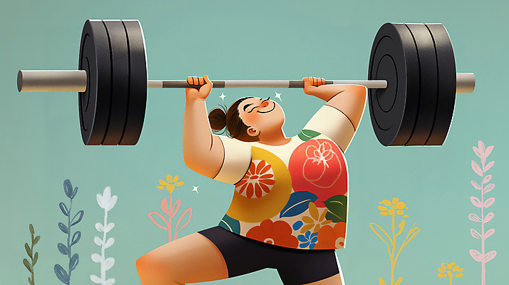 JPG 전신 여자 꽃 스포츠 올림픽 일러스트 운동선수 한명 미소 들기 성인 운동 자신감 역기 역도 활기 역도선수 성인여자한명만 국내일러스트 AI일러스트 AI콘텐츠 식물 1 감정 컨셉 모션 표정 건강 사람 여자한명만 성인여자만 파일형식