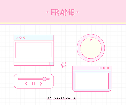 디자인 배너 음악 분홍색 일러스트 프레임 팝업 사람없음 귀여움 메모지 인터넷창 키치 플레이리스트 국내일러스트 AI파일 컬러 컨셉 인터넷 문화예술 사무용품 파일형식 벡터