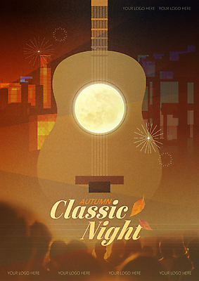 템플릿 포스터 음악 낙엽 여러명 성인 사람없음 주황색 콘서트 공연 보름달 기타 도시 클래식 군중 공연장 재즈 음악축제 성인만 가을축제 이미지템플릿 AI파일 컬러 다수 컨셉 잎 현악기 문화예술 사람 이벤트 축제 달 극장 파일형식 벡터 가을_계절
