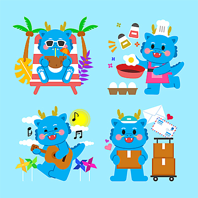 캐릭터 연주 음표 일러스트 요리사모자 요리 사람없음 여름휴가 선글라스 야자수 태양 앞치마 기타 용 프라이팬 배달원 계란프라이 우쿨렐레 편지 우체부 바람개비 택배 선베드 코코넛 택배상자 청룡 코코넛주스 갑진년 청룡캐릭터 일러캐릭터 AI파일 자연요소 나무 직업 모자_잡화 기호 안경 음악 의자 과일 주방용품 현악기 휴가 상자 요리사 주스 운송업 계란요리 용캐릭터 파일형식 벡터 2024년 여름_계절 사방신