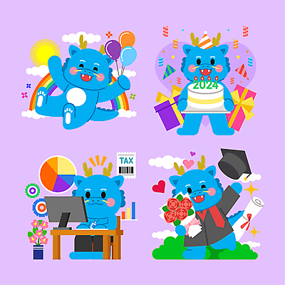 캐릭터 무지개 일러스트 학사모 졸업 폭죽 들기 사람없음 선물상자 케이크 모니터 고깔모자 용 졸업가운 업무 생일 던지기 풍선 세금 청룡 갑진년 청룡캐릭터 일러캐릭터 AI파일 자연요소 모자_잡화 교육 기념일 모션 디저트 선물 컴퓨터 상자 가운 작업 용캐릭터 파일형식 벡터 2024년 사방신