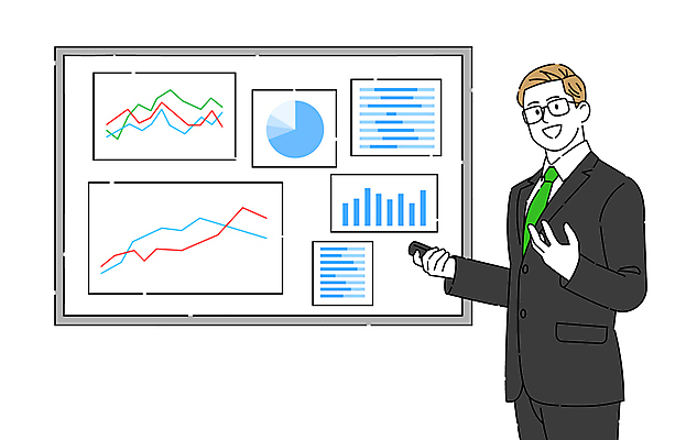 남자 일러스트 회사 비즈니스 회의 그래프 한명 정장 성인 사무실 자료 업무 직장인 발표 직원 성인남자한명만 안경낌 국내일러스트 AI파일 직업 1 옷 안경 사람 작업 남자한명만 성인남자만 파일형식 벡터