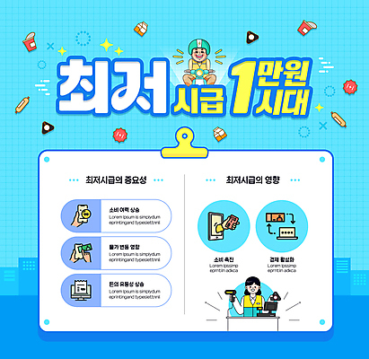 템플릿 여자 남자 돈 집게 상반신 성인 두명 파란색 스마트폰 인포그래픽 스쿠터 배달원 계산대 상승 아르바이트 월급 삼각김밥 서류집게 컵라면 성인만 최저임금 이미지템플릿 AI파일 직업 컬러 컨셉 사람 경제 핸드폰 스마트기기 오토바이 라면 재산 김밥 파일형식 벡터