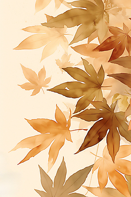 JPG 단풍 일러스트 자연 수채화 사람없음 갈색 가을 차분 국내일러스트 AI일러스트 AI콘텐츠 계절 컬러 컨셉 잎 생태계 파일형식