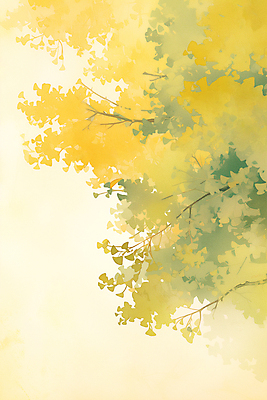 JPG 단풍 일러스트 자연 나뭇잎 수채화 사람없음 연두색 가을 베이지색 차분 국내일러스트 AI일러스트 AI콘텐츠 계절 컬러 컨셉 잎 초록색 생태계 파일형식