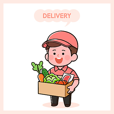 전신 모자 남자 일러스트 호박 오이 육류 한명 미소 들기 성인 귀여움 당근 양상추 배달원 배송 택배상자 성인남자한명만 국내일러스트 AI파일 직업 1 잡화 컨셉 채소 식재료 모션 뿌리채소 표정 사람 상자 택배 남자한명만 성인남자만 파일형식 벡터