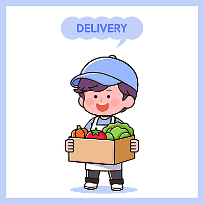 전신 모자 남자 토마토 일러스트 파프리카 한명 미소 들기 성인 귀여움 양상추 배달원 배송 택배상자 성인남자한명만 국내일러스트 AI파일 직업 1 잡화 컨셉 채소 모션 표정 사람 상자 택배 남자한명만 성인남자만 파일형식 벡터