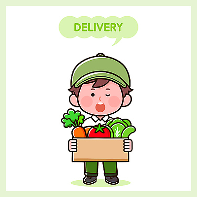 전신 모자 남자 토마토 일러스트 윙크 한명 들기 성인 귀여움 당근 양상추 배달원 배송 택배상자 성인남자한명만 국내일러스트 AI파일 직업 1 잡화 컨셉 채소 모션 뿌리채소 표정 사람 상자 택배 남자한명만 성인남자만 파일형식 벡터