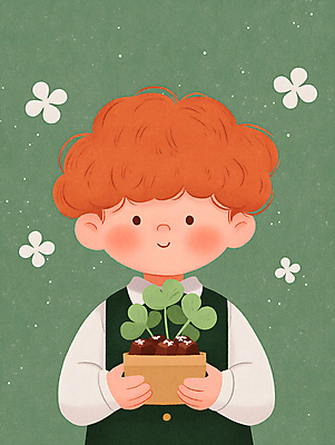 JPG 식물 남자 행복 어린이 일러스트 선물 한명 미소 들기 소년 상반신 초록색 상자 소년한명만 국내일러스트 AI일러스트 AI콘텐츠 1 감정 컬러 모션 표정 사람 남자한명만 소년만 파일형식