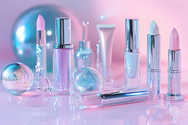 JPG 편집이미지 어린이 분홍색 사람없음 빛 화장 뷰티 화장품 립스틱 원형 디지털합성 오브젝트 편집실사 AI포토 AI콘텐츠 도형 컬러 사람 CG 파일형식