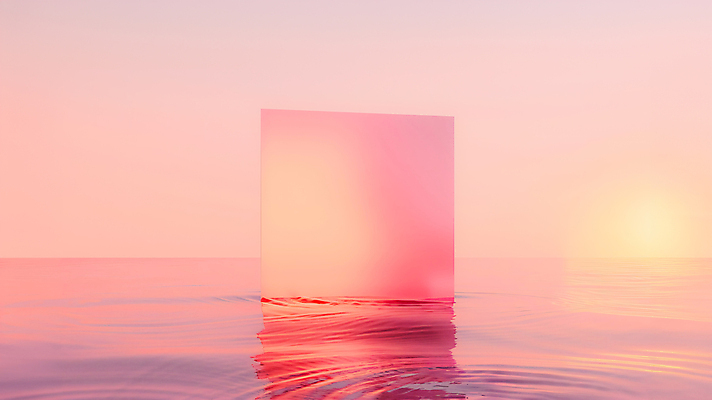 JPG 편집이미지 바다 자연 하늘 사람없음 햇빛 반사 노을 거울 수면 몽환 편집실사 AI컴퓨터그래픽 AI콘텐츠 자연요소 컨셉 물 태양 CG 생태계 파일형식