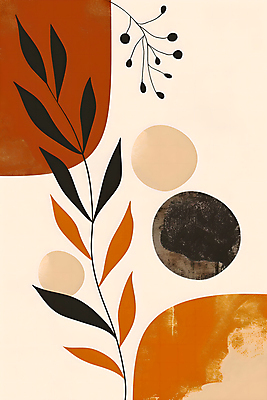 JPG 잎 일러스트 추상 나뭇잎 사람없음 가을 원형 베이지색 국내일러스트 AI일러스트 AI콘텐츠 도형 식물 계절 컬러 무늬 파일형식