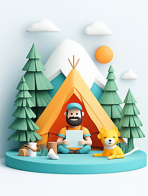 JPG 나무 편집이미지 모자 남자 반려견 배낭 자연 휴식 산 수염 텐트 한명 웃음 성인 야외 노란색 3D 캠핑 강아지 숲 가부좌 청록색 성인남자한명만 편집3D AI컴퓨터그래픽 AI콘텐츠 식물 1 잡화 컬러 컨셉 가방 레저 표정 캠핑도구 사람 앉기 반려동물 개 디지털합성 생태계 남자한명만 성인남자만 파일형식