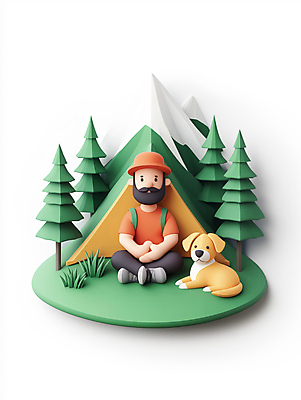 JPG 나무 편집이미지 모자 남자 반려견 배낭 자연 휴식 산 수염 텐트 한명 웃음 성인 야외 초록색 3D 캠핑 강아지 숲 가부좌 성인남자한명만 편집3D AI컴퓨터그래픽 AI콘텐츠 식물 1 잡화 컬러 컨셉 가방 레저 표정 캠핑도구 사람 앉기 반려동물 개 디지털합성 생태계 남자한명만 성인남자만 파일형식